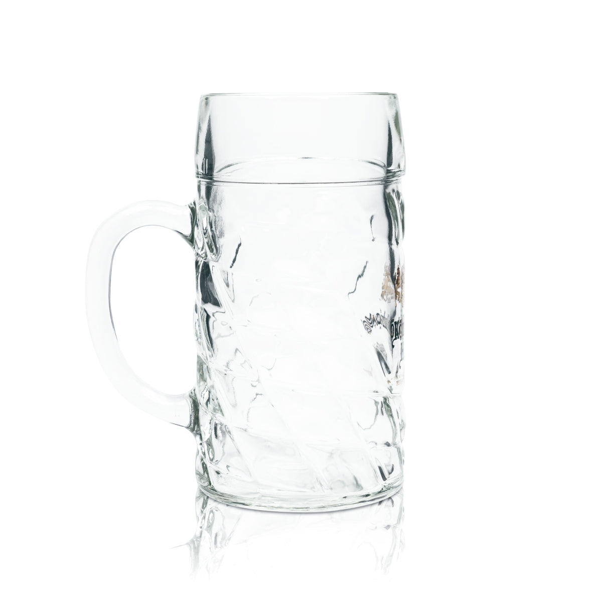 König Ludwig Maßkrug Glas 1L Seidel Humpen Krug Henkel Gläser Wiesn München Bier – Ansicht 2