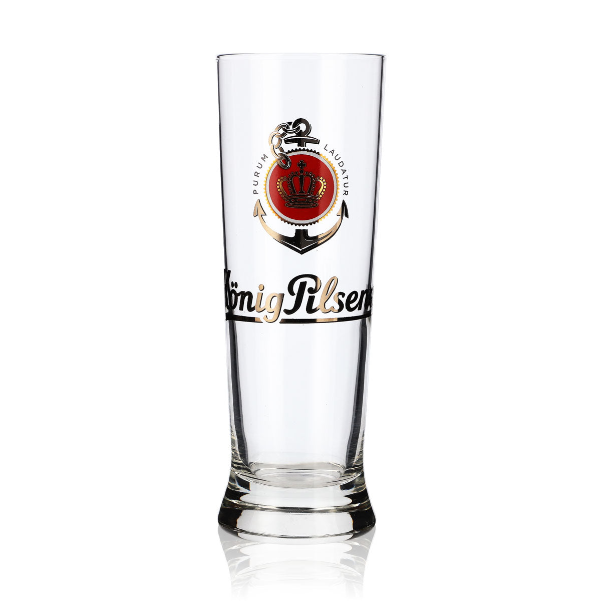 König Pilsener Glas Biergläser Bier Gläser 0,25l Becher Cup "Purum Laudatur"