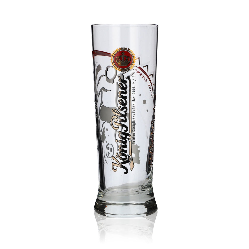König Pilsener Glas Fußball Edition 2008 "Sturm" Biergläser Stange Pokal