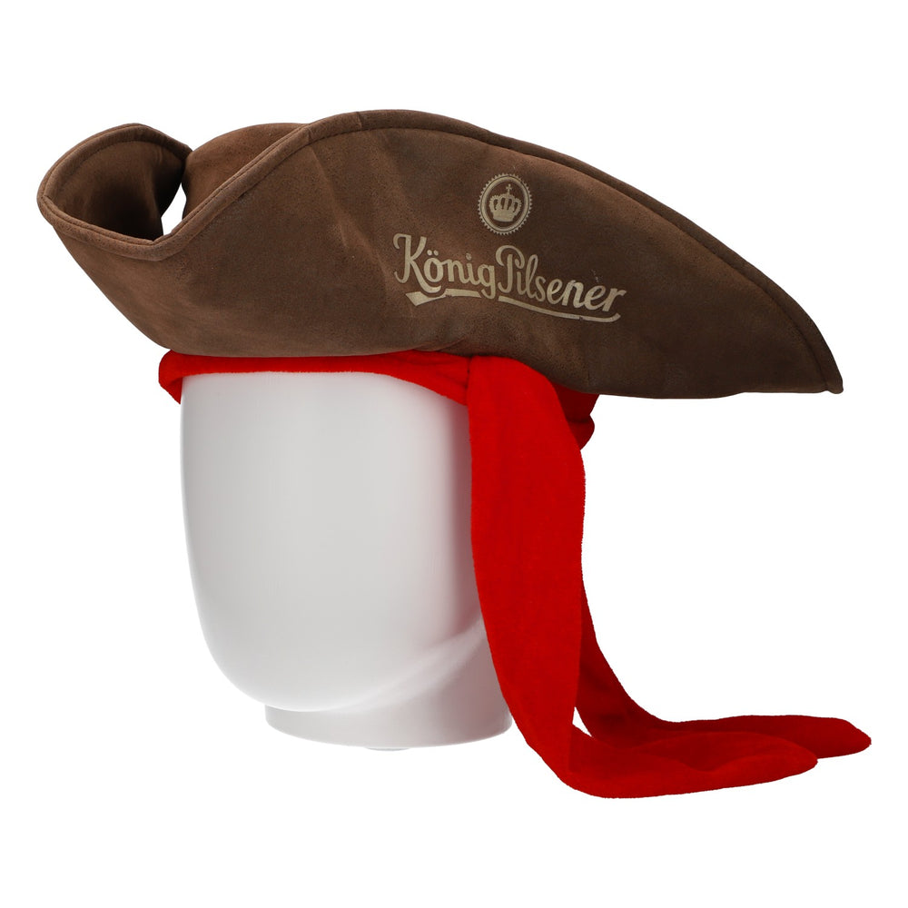 König Pilsener Piratenhut braun Lederoptik Fanartikel Bier Mottoparty