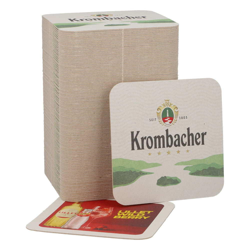 Krombacher Bier Untersetzer Bierdeckel Lillet Wild Berry neu Papier weiß Coaster
