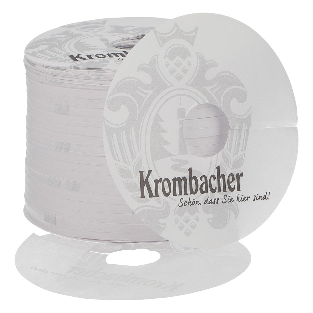 Krombacher Bier Untersetzer Tropfdeckchen Papier neu weiß Bierdeckel Coaster