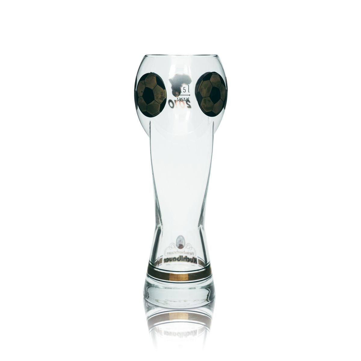 Kuchlbauer Bierglas Siegertrophäe 0,5l Weißbierglas Fußball Sonderedition 2010 – Ansicht 2