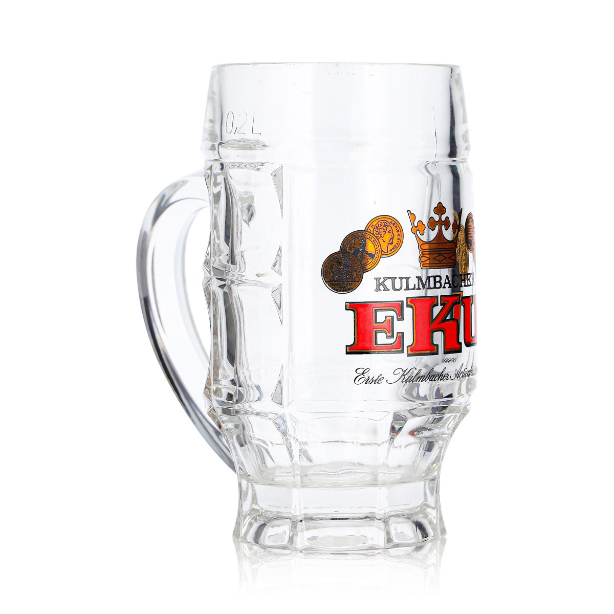 Kulmbacher Reichelbräu Bier Glas 0,2l Krug Eku Relief – Ansicht 3