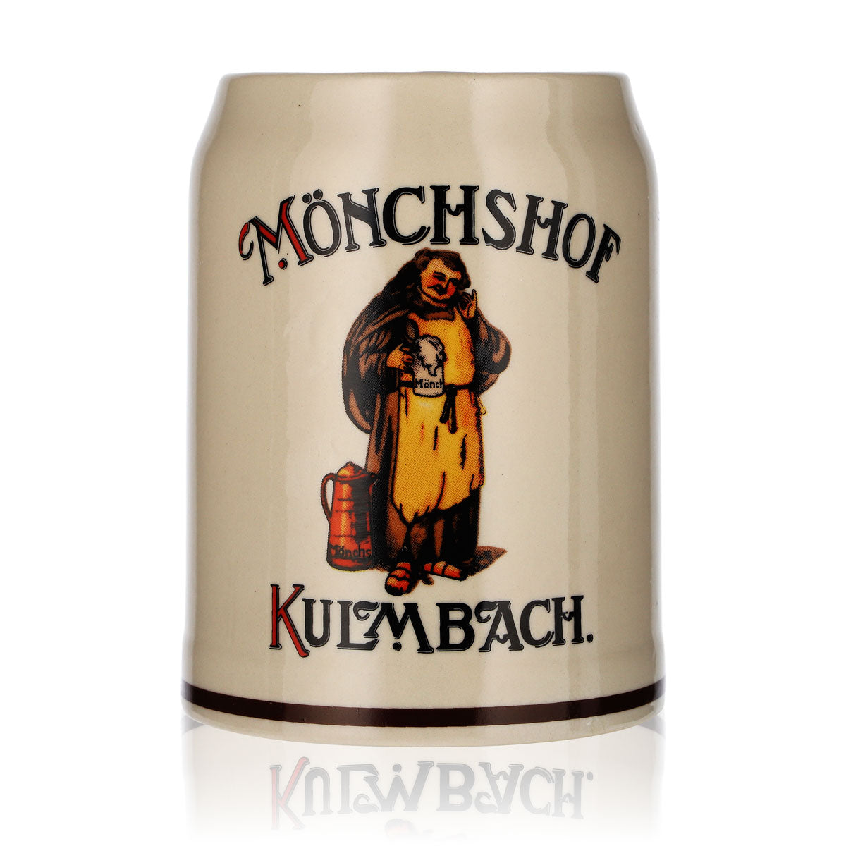 Kulmbacher Reichelbräu Bier Glas Mönchshof Steingut Krug Tonkrug Mönchshof