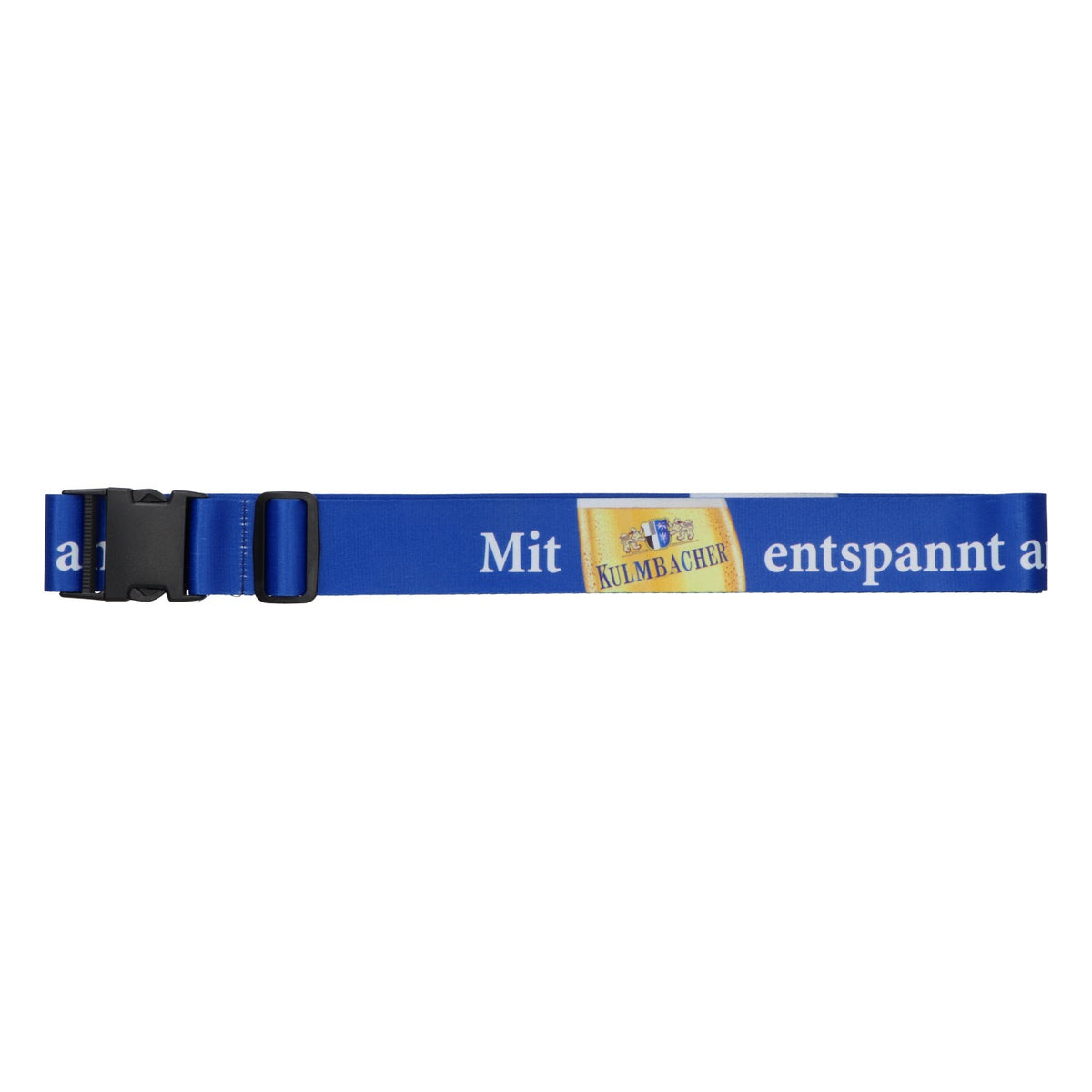 Kulmbacher Reichelbräu Bier Koffergurt Reisezubehör Kofferband blau