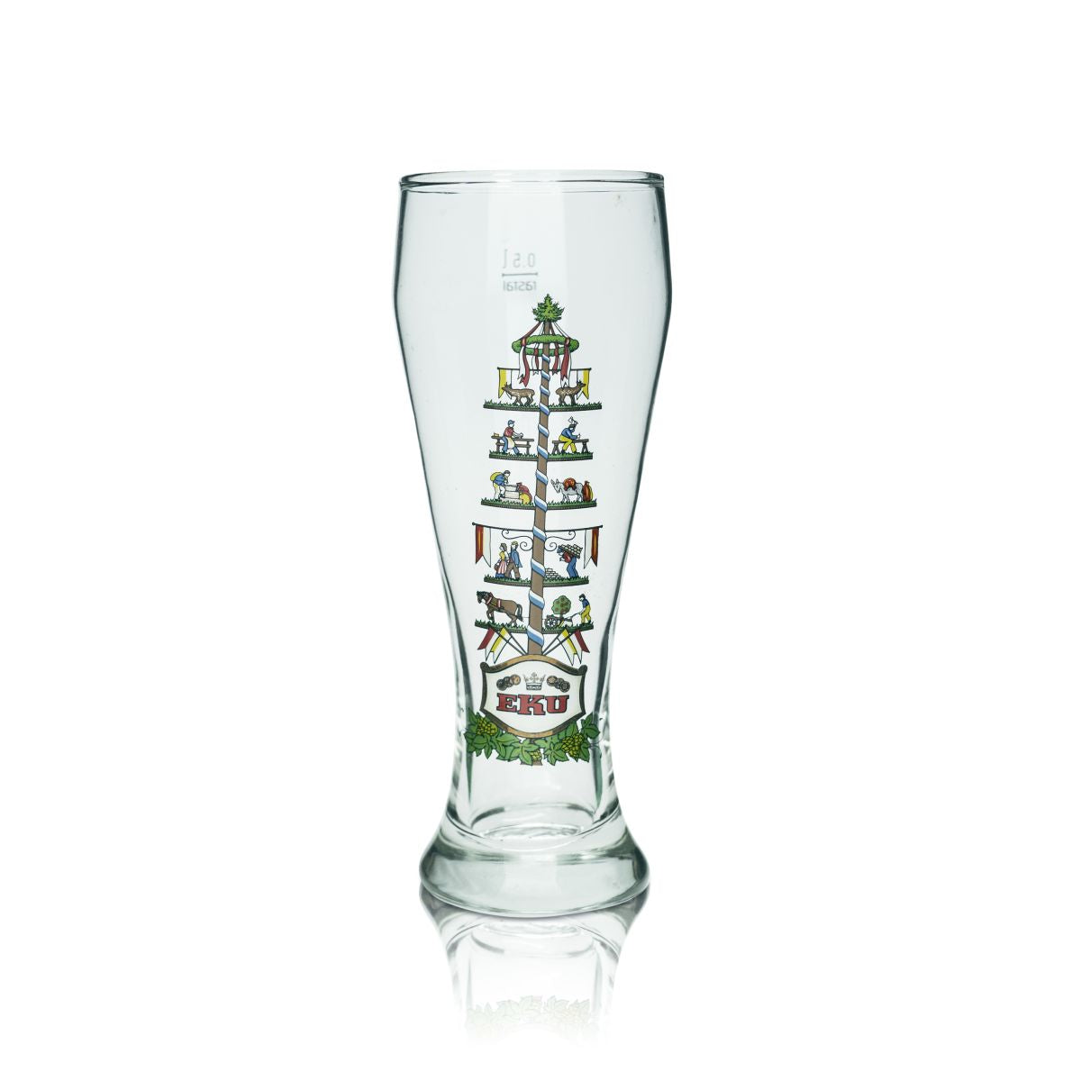 Kulmbacher Reichelbräu Bierglas 0,5l Weißbierglas EKU Maibaum Sonderedition