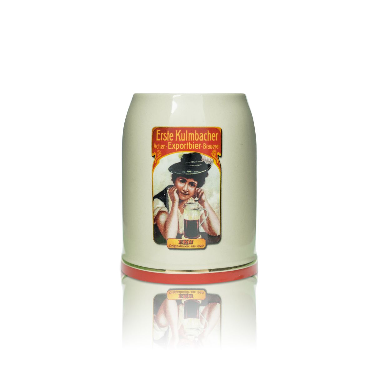 Kulmbacher Reichelbräu Bierkrug Glas 0,83l Tonkrug Humpen Seidel Gläser Sammler