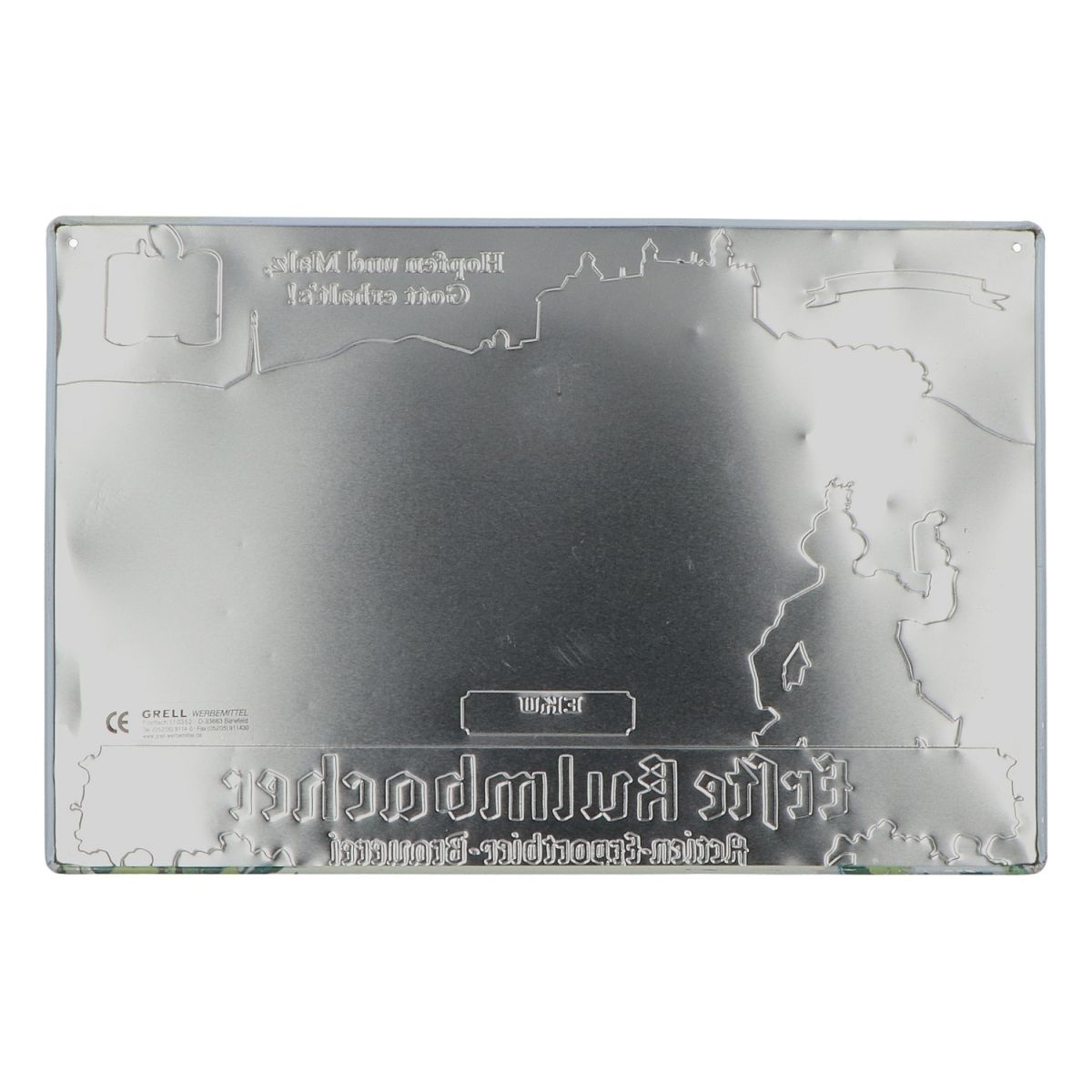 Kulmbacher Reichelbräu Blechschild 35x25cm EKU Bier Werbeschild Reklame Werbung – Ansicht 2