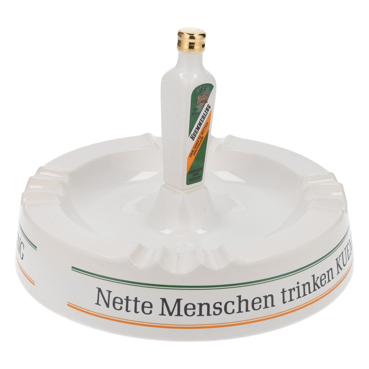 Kümmerling Aschenbecher Porzellan Flasche Stammtisch "Nette Menschen..." – Ansicht 2