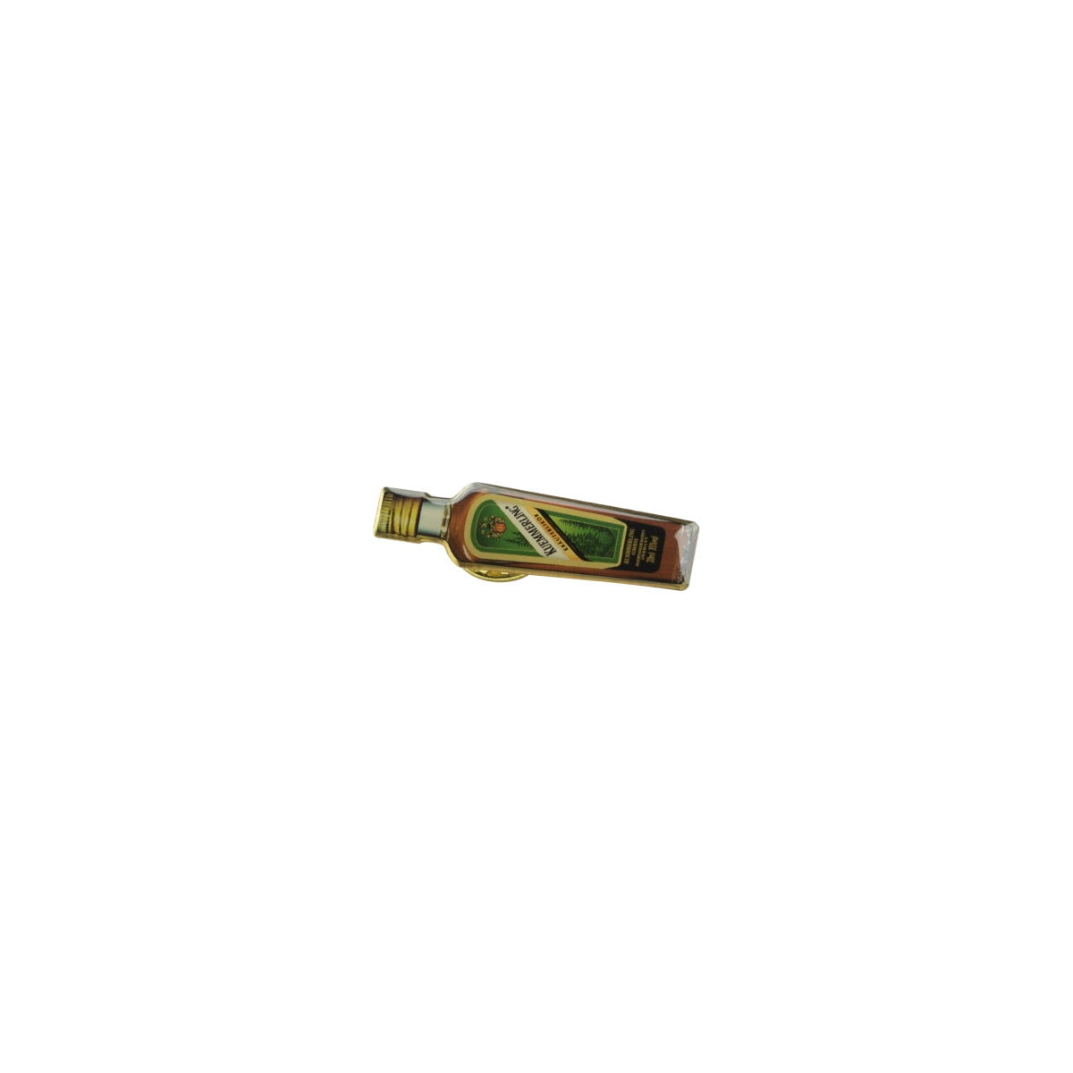 Kümmerling Kräuterlikör Anstecker Flasche Gold Pinnchen Reverse Hemd Reklame – Ansicht 2