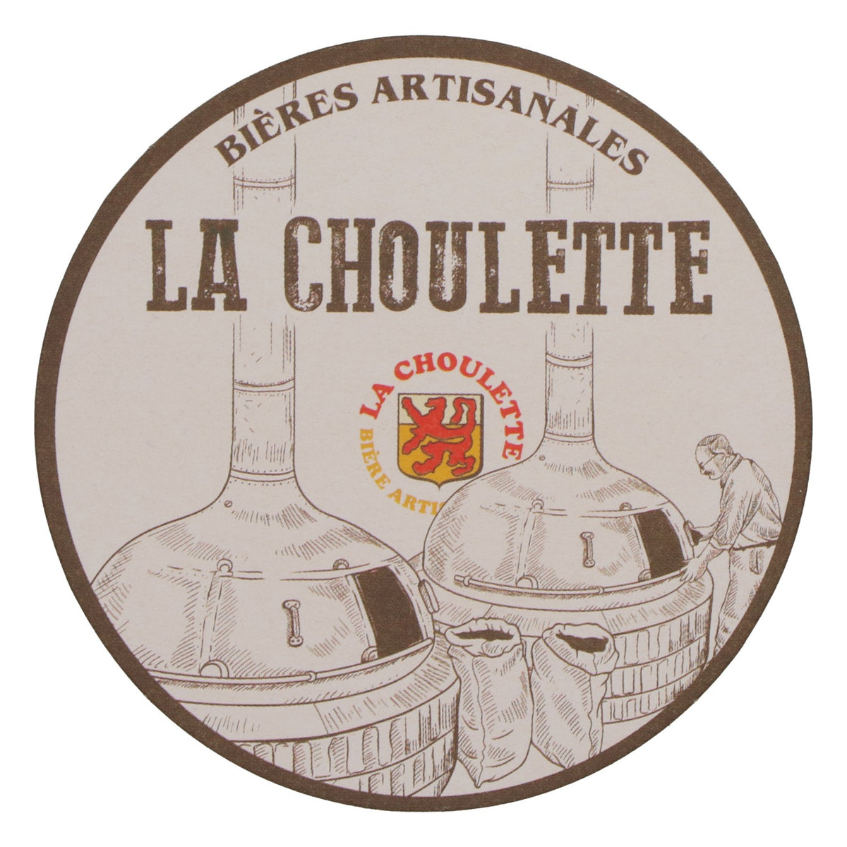 La Choulette Bier Bierdeckel Untersetzer Schwarz-Weiß Design neu Papier Coaster – Ansicht 3