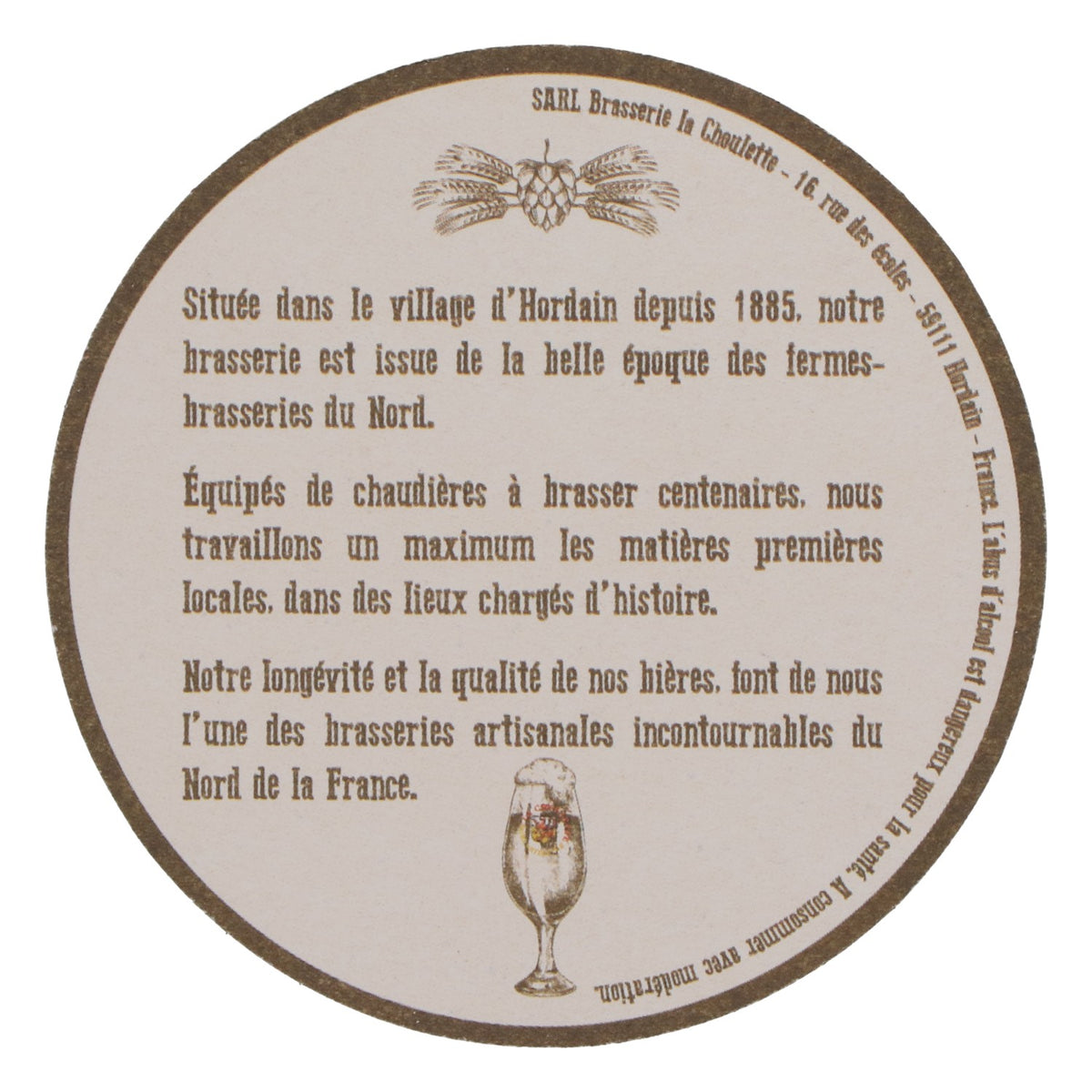 La Choulette Bier Bierdeckel Untersetzer Schwarz-Weiß Design neu Papier Coaster – Ansicht 4
