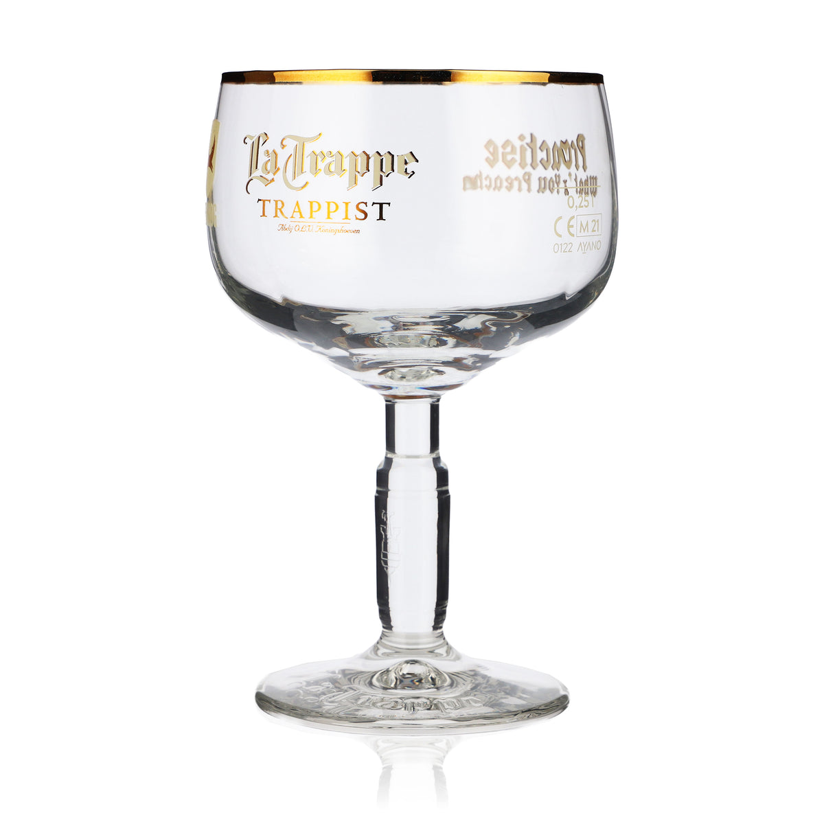 La Trappe Bier Glas 0,25l Pokal Biergläser Collaboration with BPWXP Goldrand – Ansicht 2