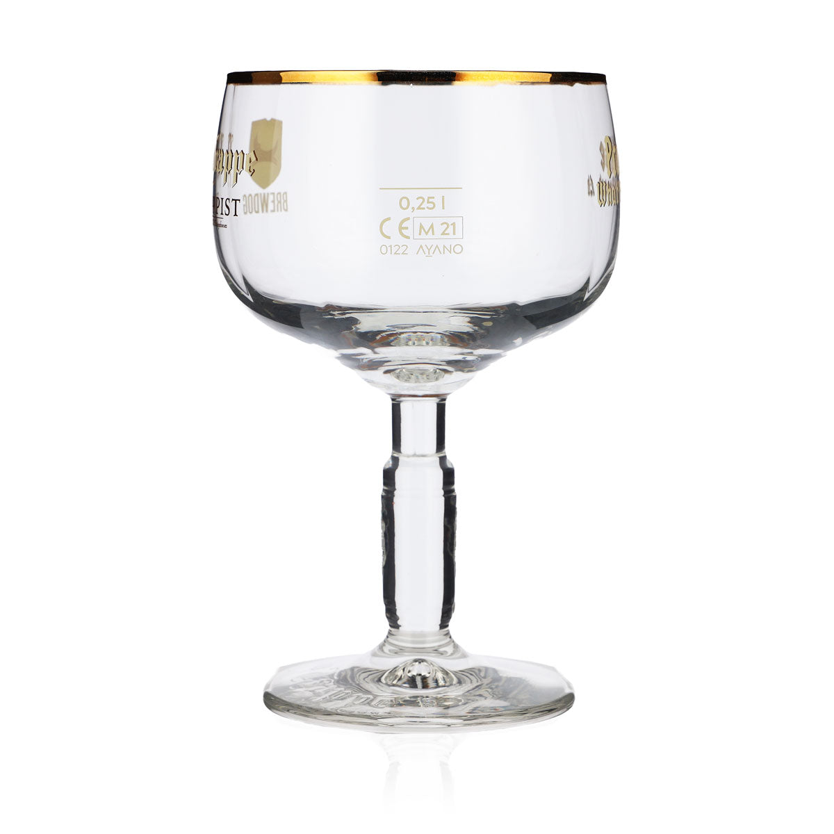 La Trappe Bier Glas 0,25l Pokal Biergläser Collaboration with BPWXP Goldrand – Ansicht 3