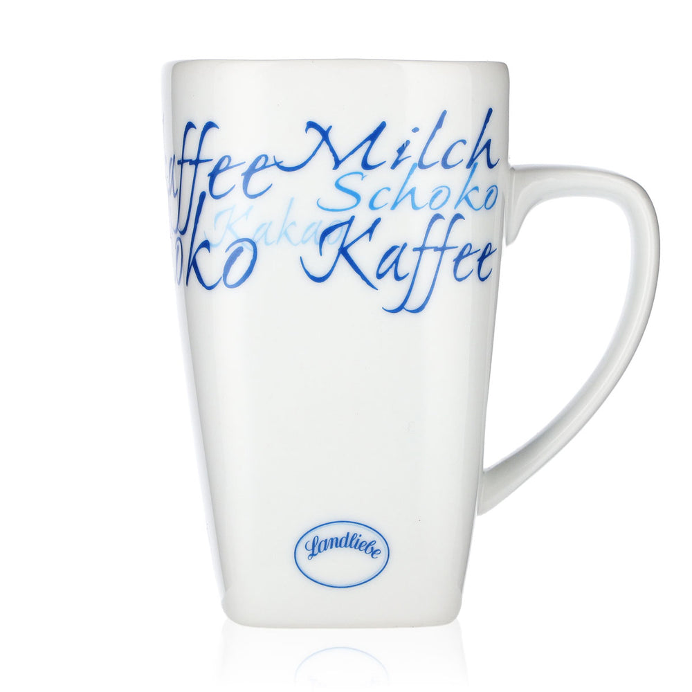 Landliebe Milch Glas Keramik 0,35l weiß Kaffeetasse