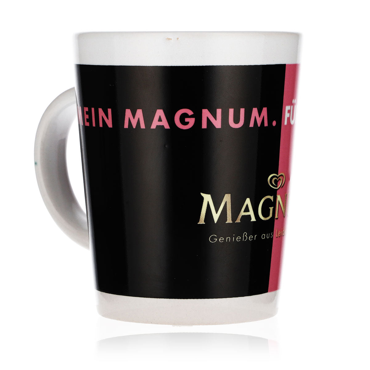 Langnese Eis Glas Kaffeetasse schwarz/pink "Mein Magnum für jeden Moment" Tasse – Ansicht 2
