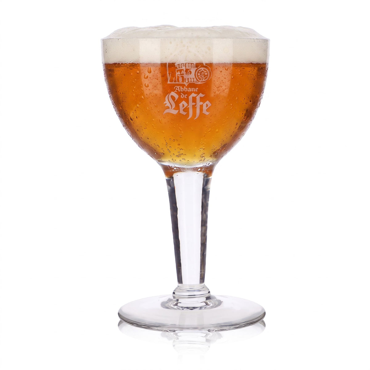 Leffe Bier Glas 0,43l Pokal Kelch Abbaye weißes Logo