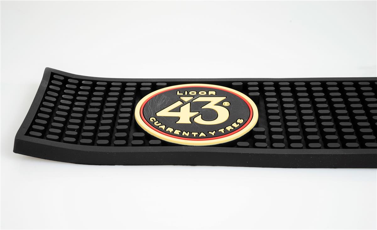 Likör43 Likör Barmatte Abtropfmatte Barzubehör schwarz 59 x 9 x 1 – Ansicht 2