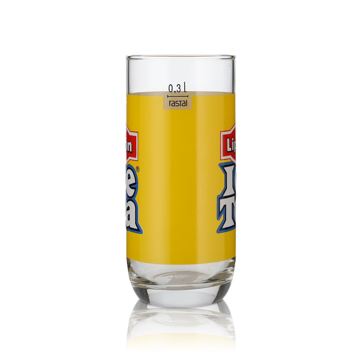 Lipton Eistee Glas Longdrinkglas Gläser gelbes Motiv Rastal, 0,3 l – Ansicht 3