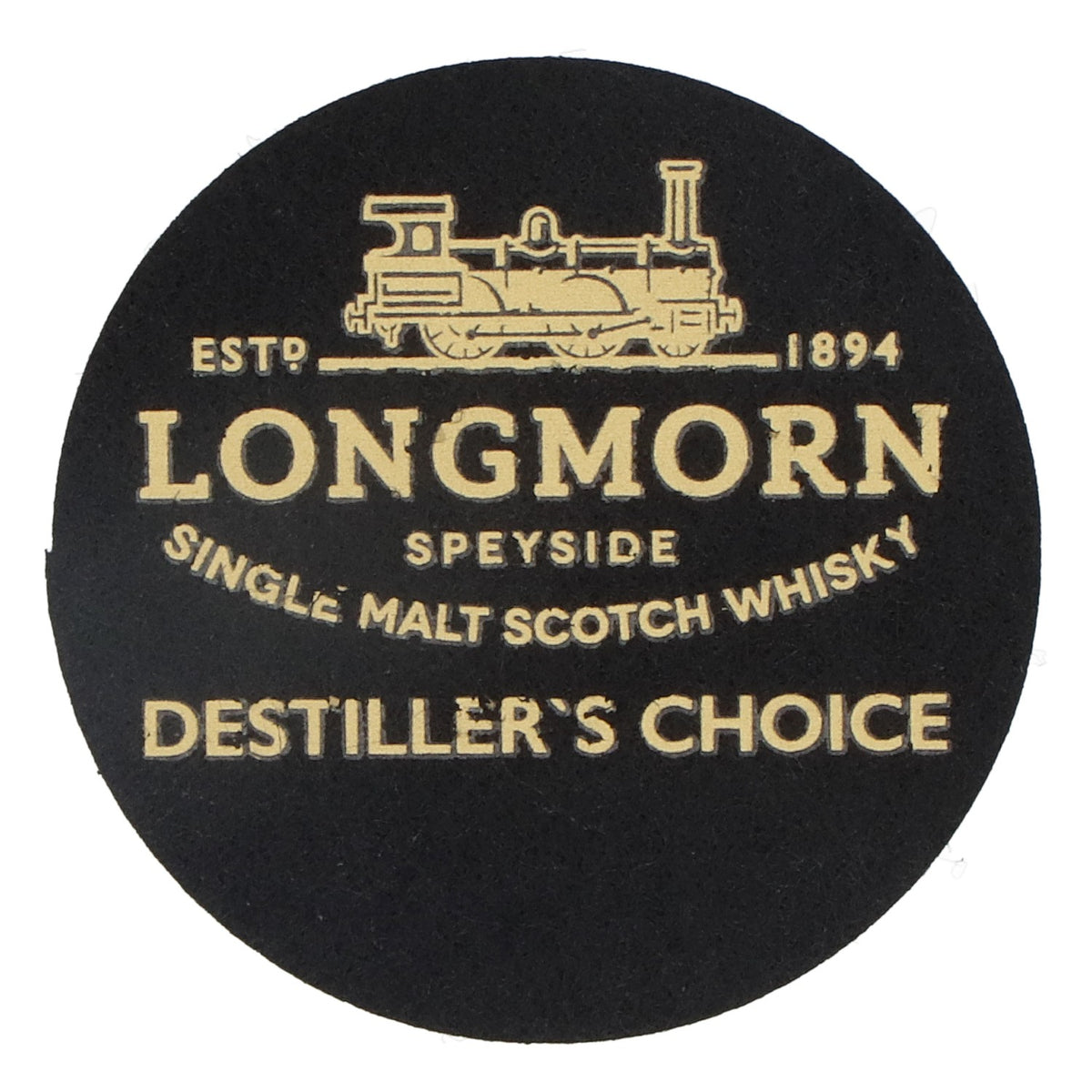 Longmorn Whiskey Filz Untersetzer Glasuntersetzer Schwarz 6,2cm Durchmesser "Chivas 18" – Ansicht 2
