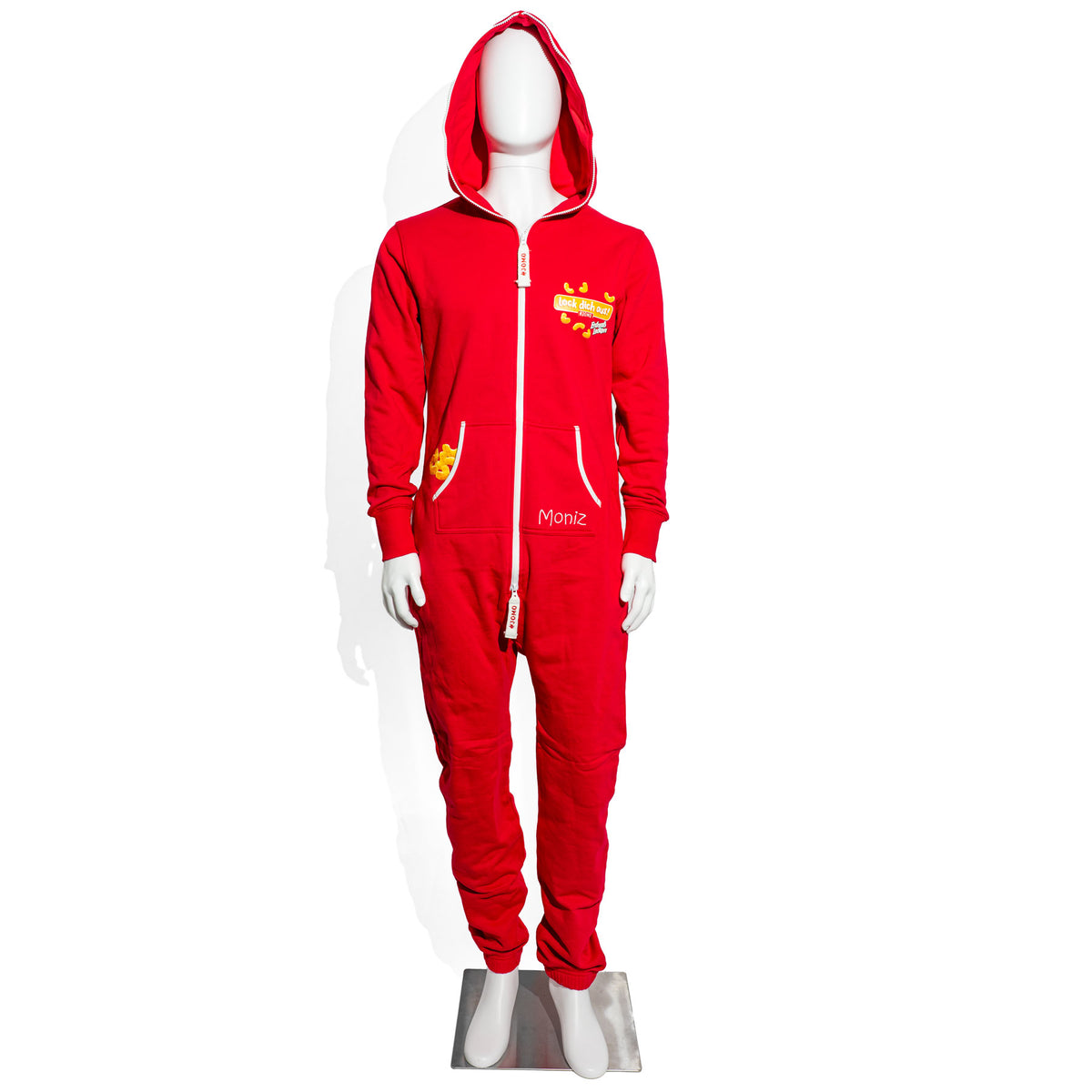 Lorenz Erdnuss Locken Jumpsuit Rot Größe M Moniz "Lock dich aus" – Ansicht 2