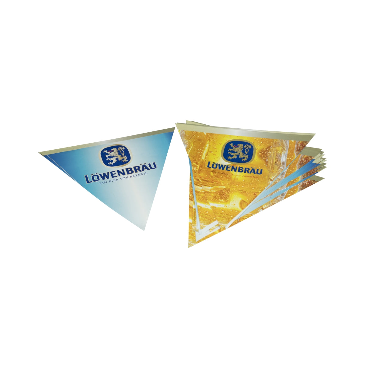 Löwenbräu Bier Wimpel Kette 16 Fähnchen Girlande Banner Fahne Flagge Party Deko – Ansicht 2