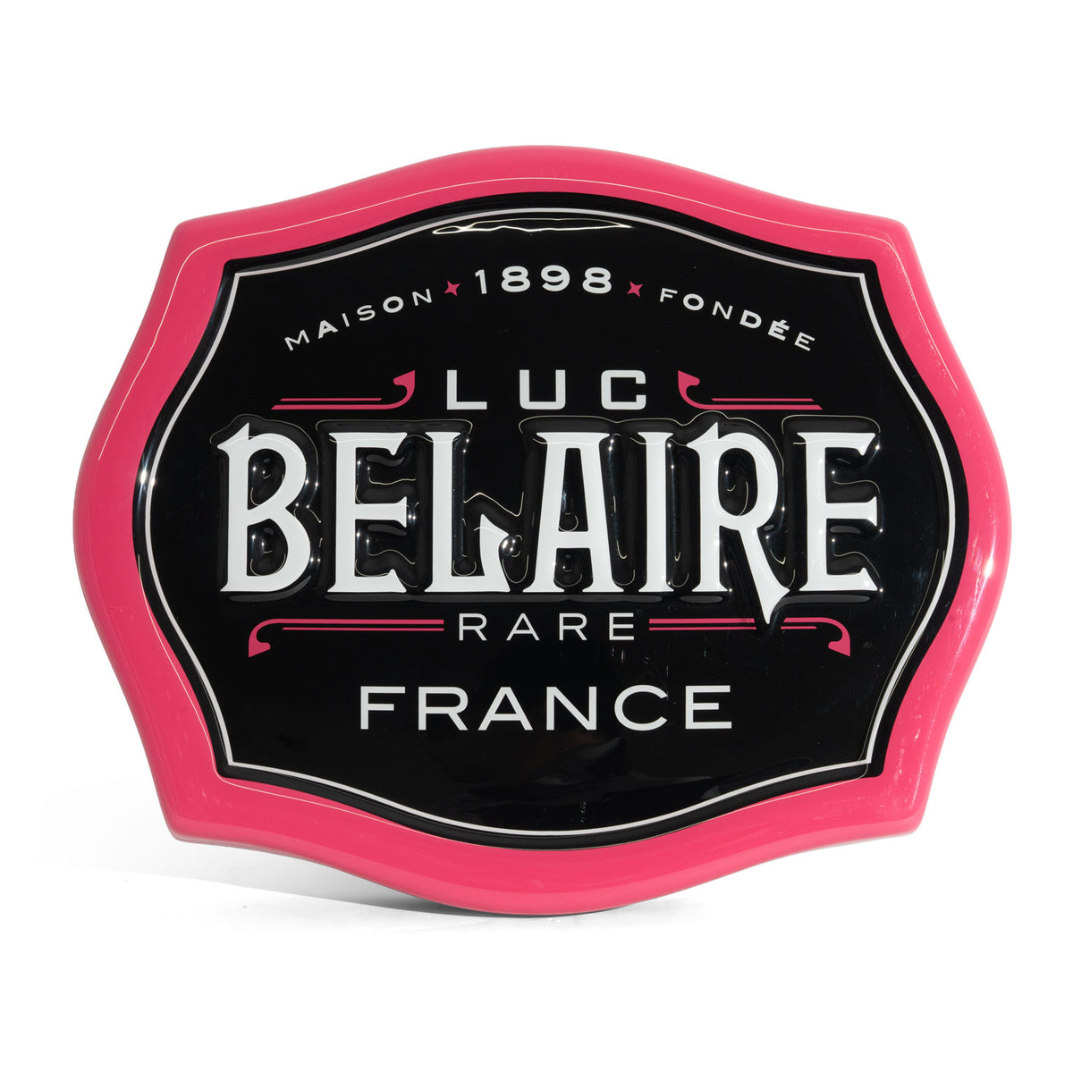 Luc Belaire Schaumwein Schild Acryl Tischaufsteller Schwarz/Pink 51x41 cm zum Aufstellen
