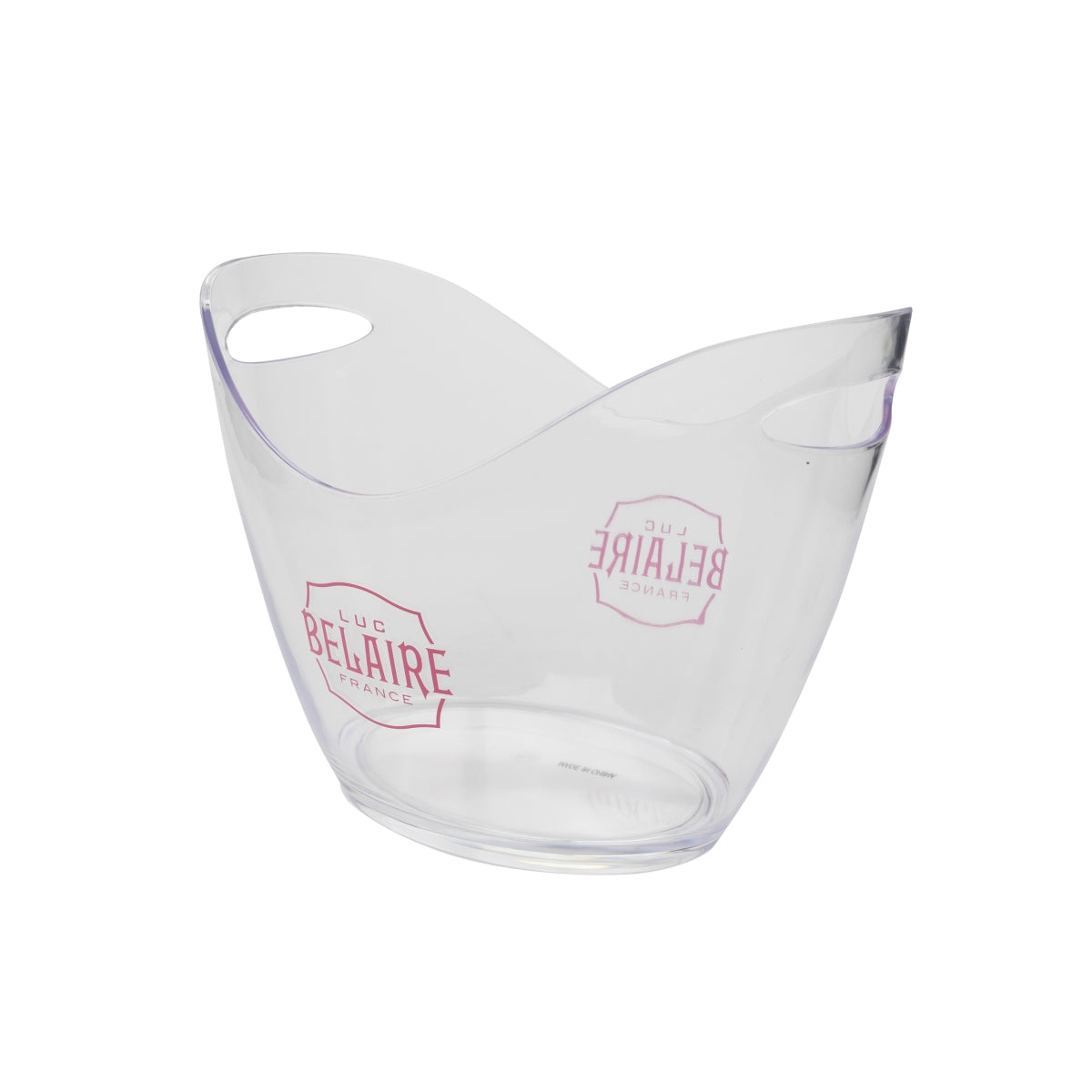 Luc Belaire Schaumweinkühler transparent Flaschen Eiswürfel Behalter Cooler Sekt