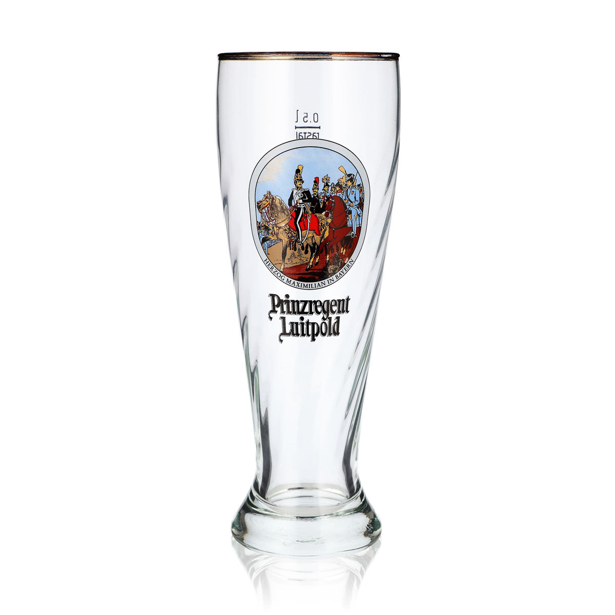 Luitpold Bier Glas 0,5l Weißbierglas Herzog Maximilian Bayern Rastal