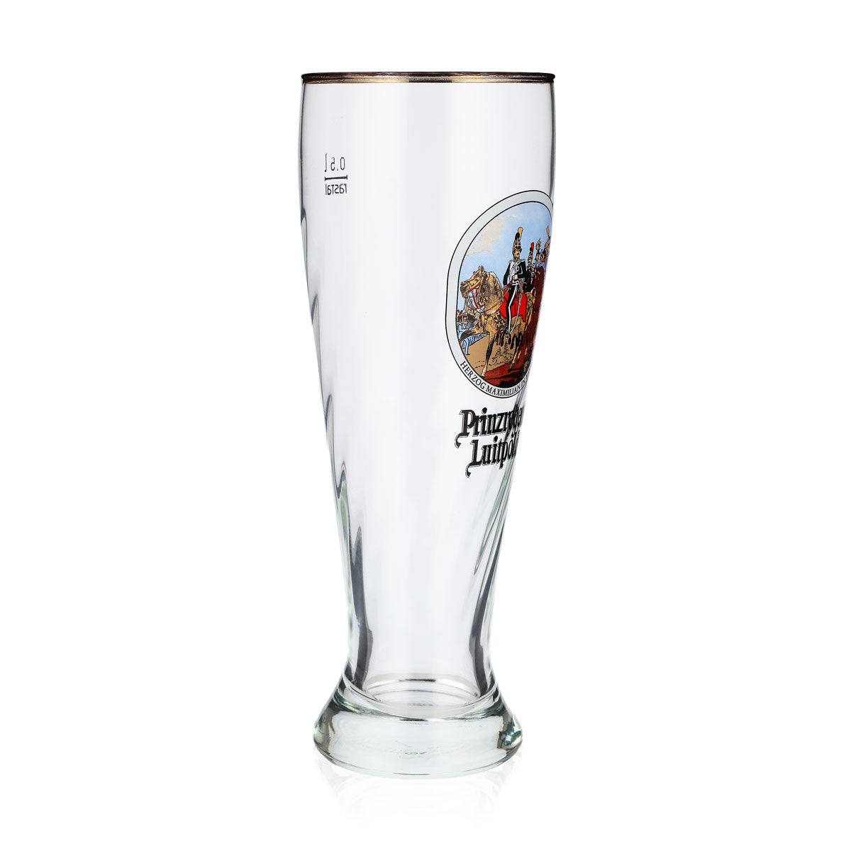Luitpold Bier Glas 0,5l Weißbierglas Herzog Maximilian Bayern Rastal – Ansicht 2