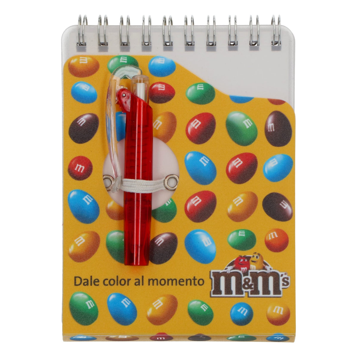 M&M Süßigkeiten Notizblock inkl. Stift neu Papier gelb Notitzen