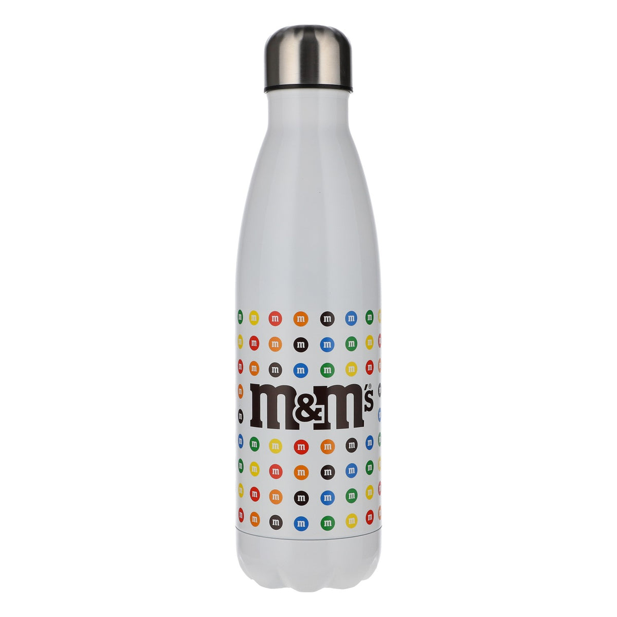 M&M Trinkflasche Isolierflasche Thermoflasche Weiß Edelstahl