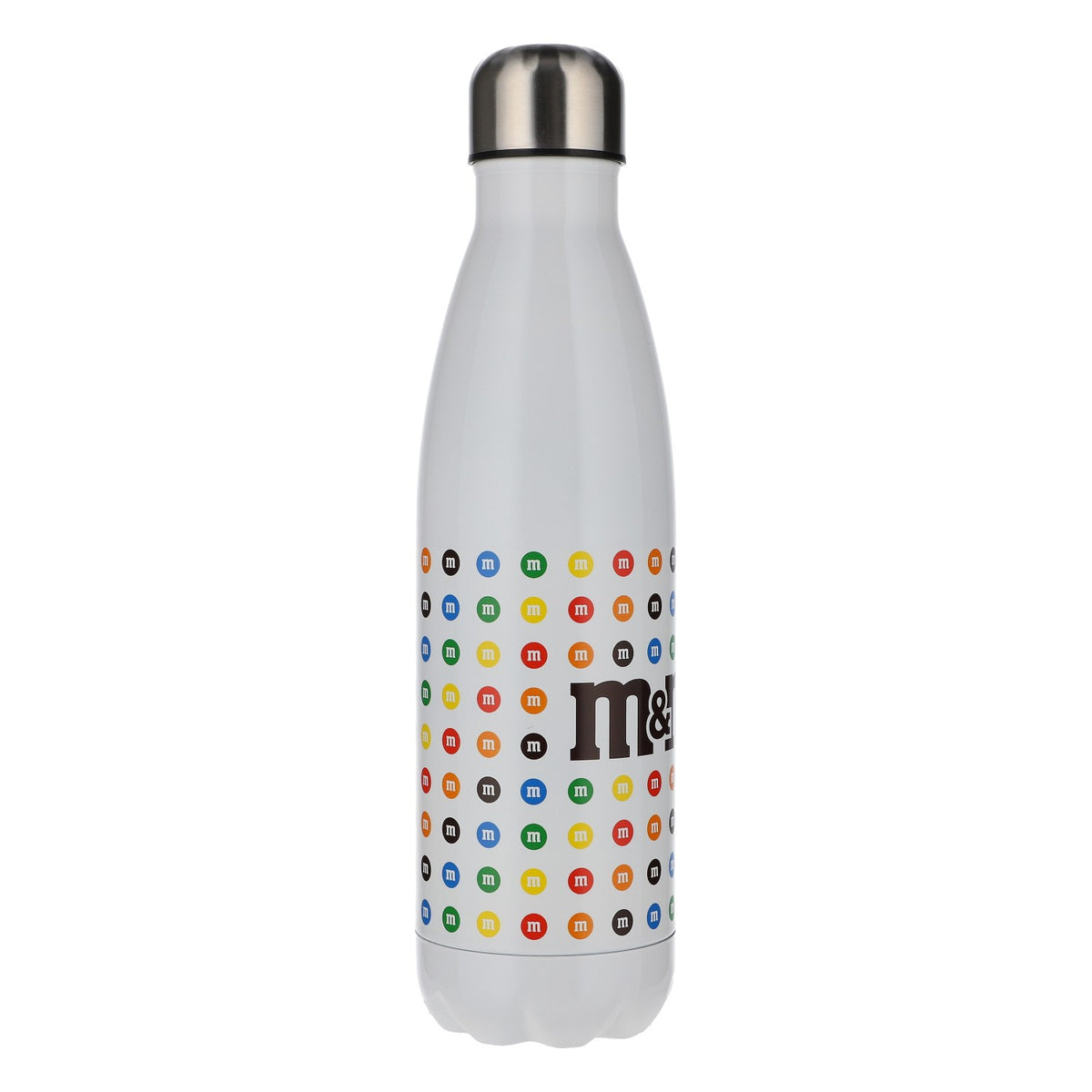 M&M Trinkflasche Isolierflasche Thermoflasche Weiß Edelstahl – Ansicht 2