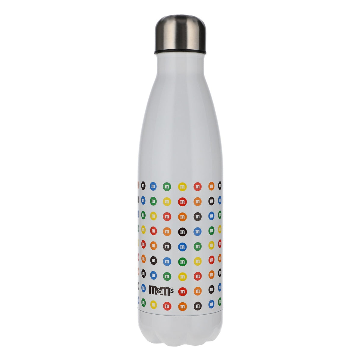 M&M Trinkflasche Isolierflasche Thermoflasche Weiß Edelstahl – Ansicht 3