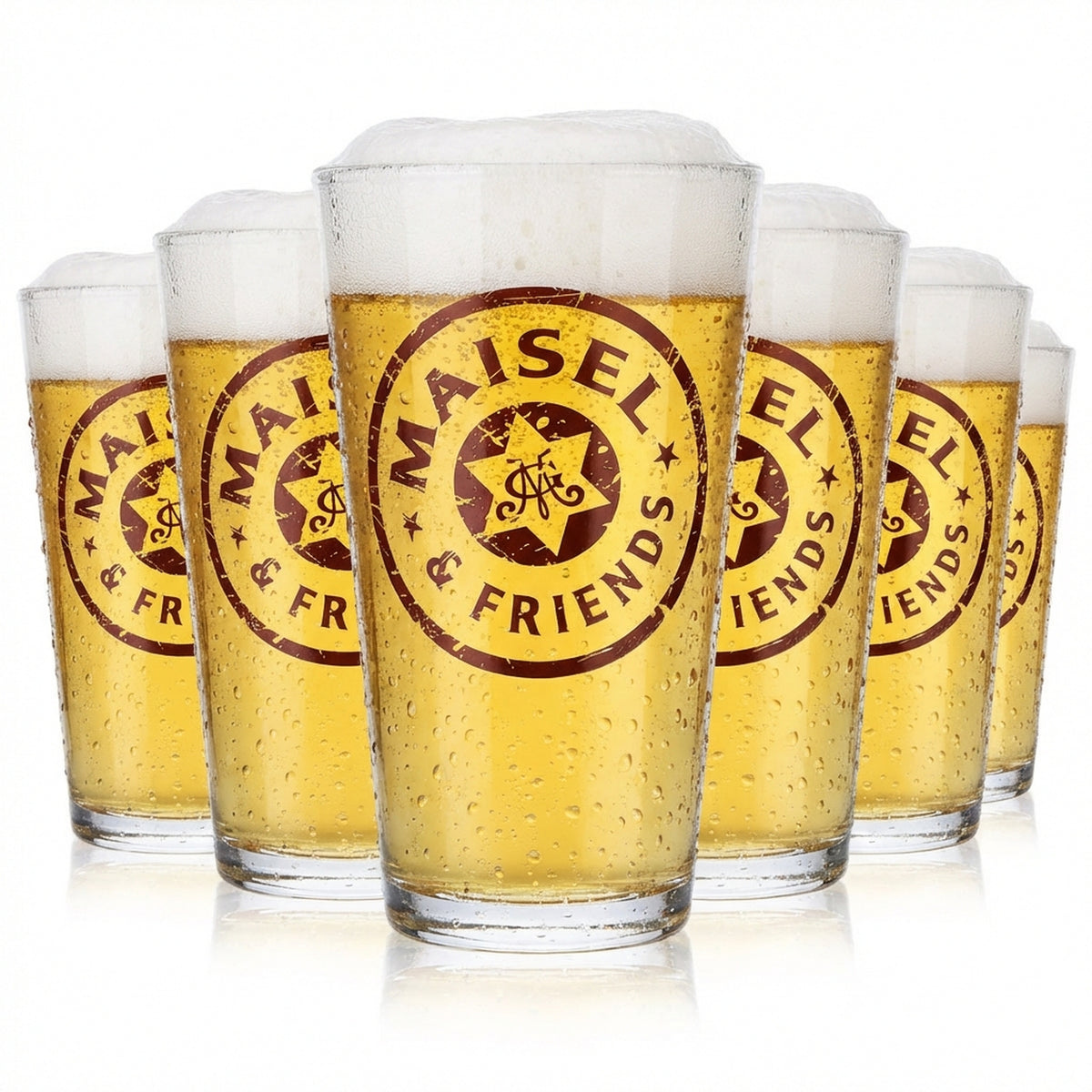 Maisel Weisse Biergläser Glas Willibecher Frankonia 0,3l braun satiniert