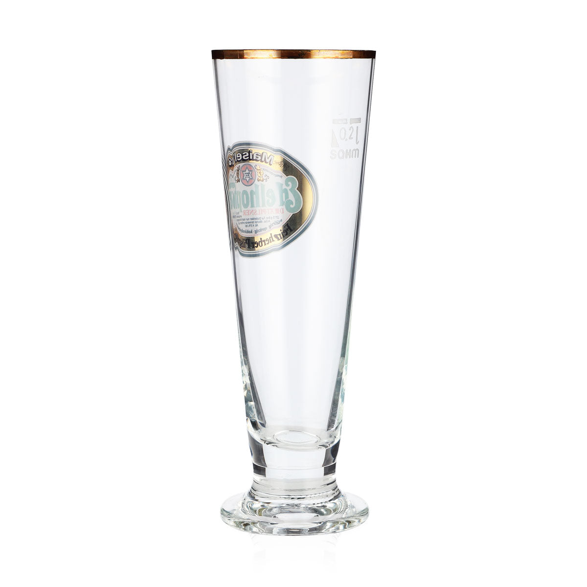 Maisels Pilsner Bier Glas Bierpokal Biergläser 0,2l Sahm mit Goldrand – Ansicht 3