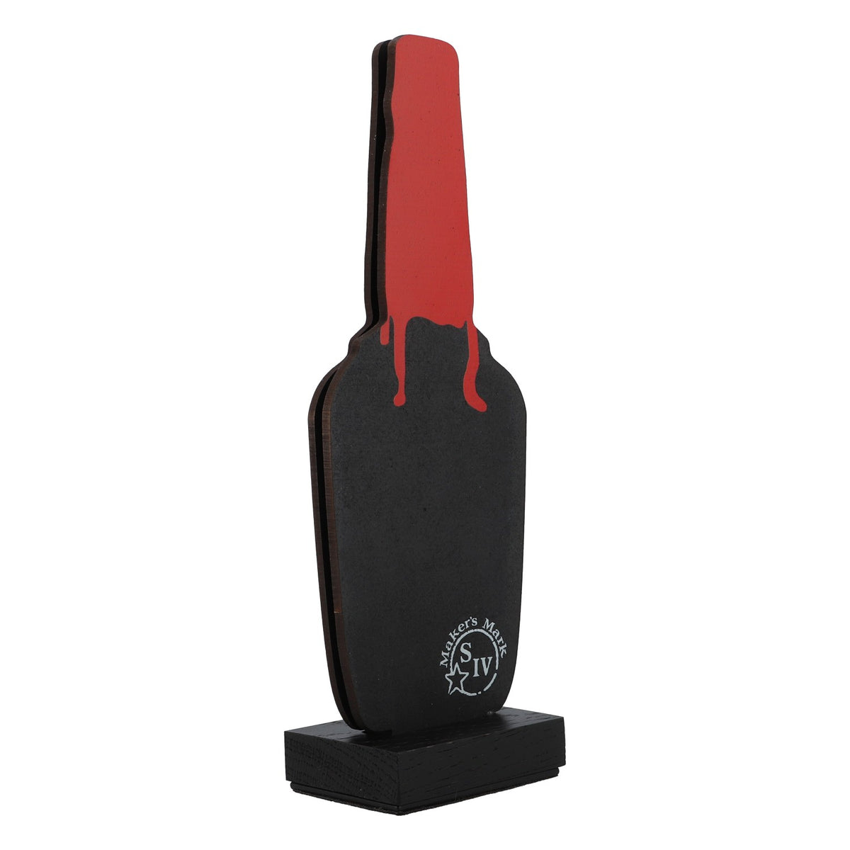 Makers Mark Whisky Tischaufsteller Kartenhalter Bierflaschenform – Ansicht 2