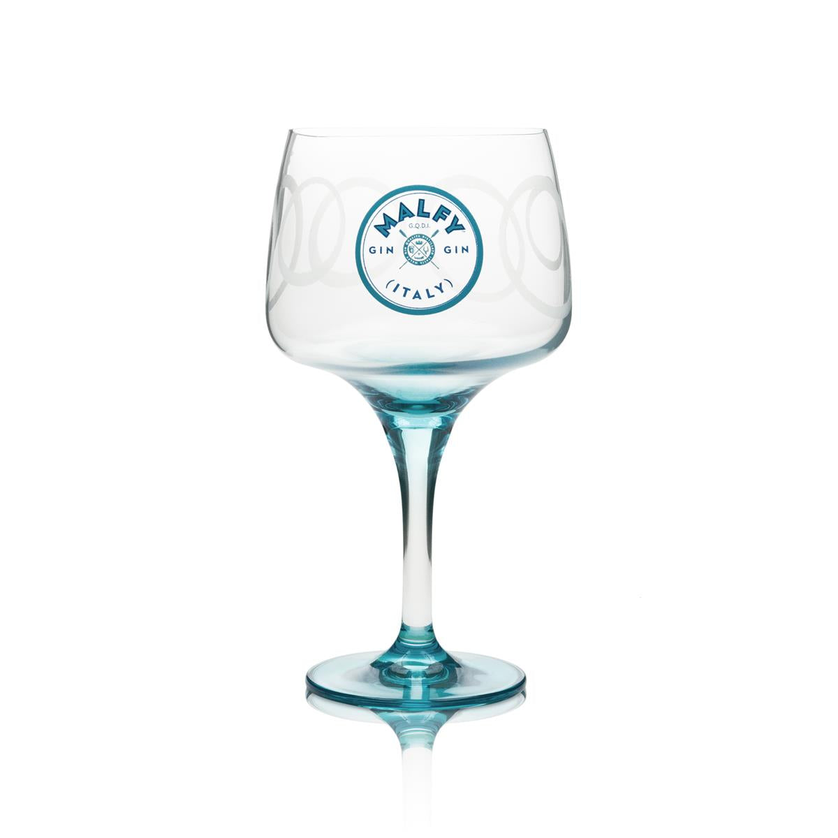 6er Set Malfy Gin Copa Ballonglas 0,6l – Sonderedition mit blauem Stiel – Ansicht 3