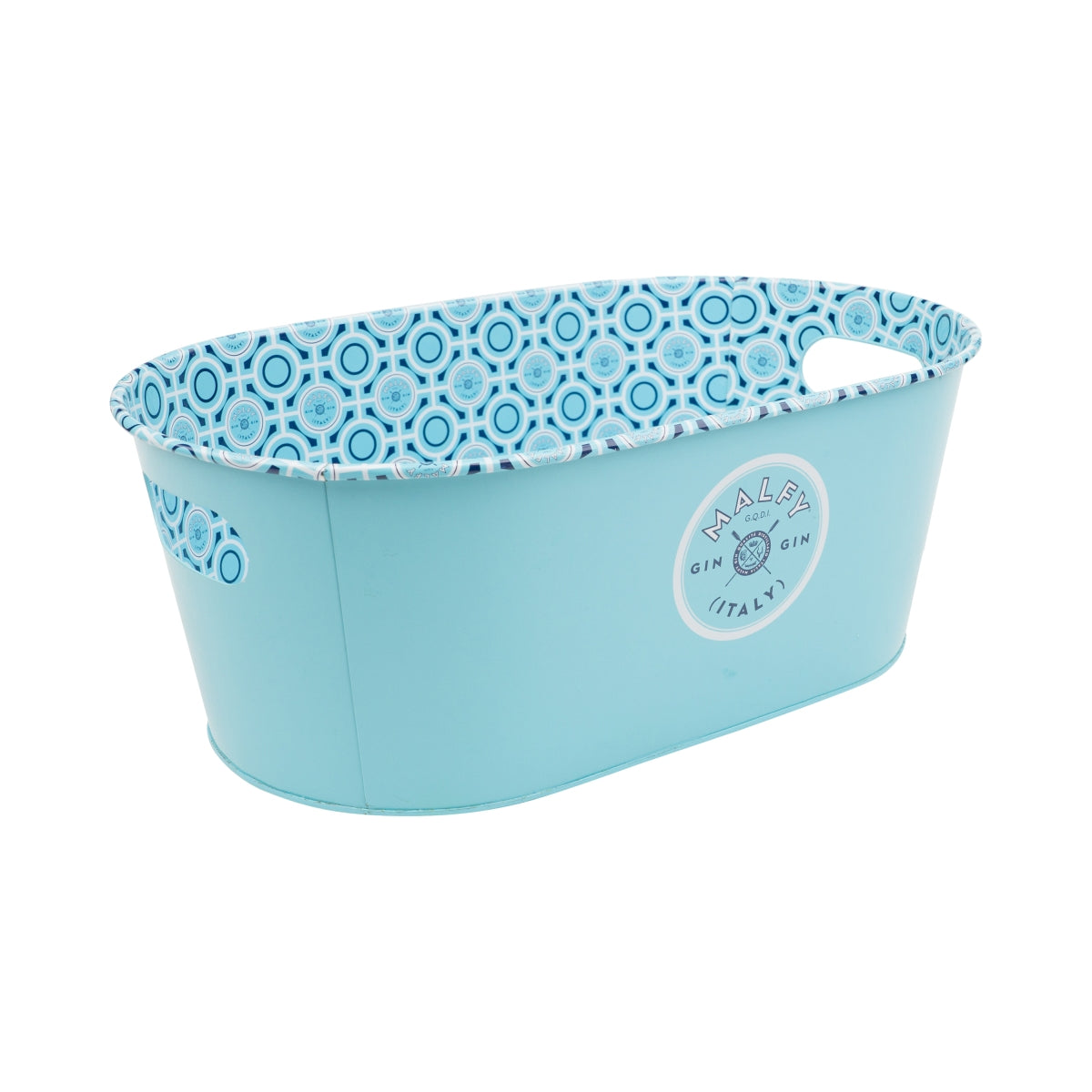 Malfy Gin Flaschenkühler Eiswürfelbehälter Wanne Hellblau 41x25x15cm