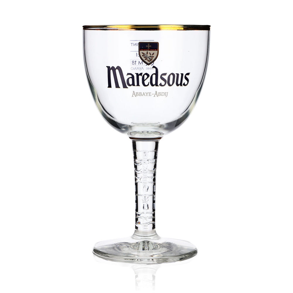 Maredsous Bier Abbaya Glas Gläser Biergläser 0,25l Pokal Goldrand