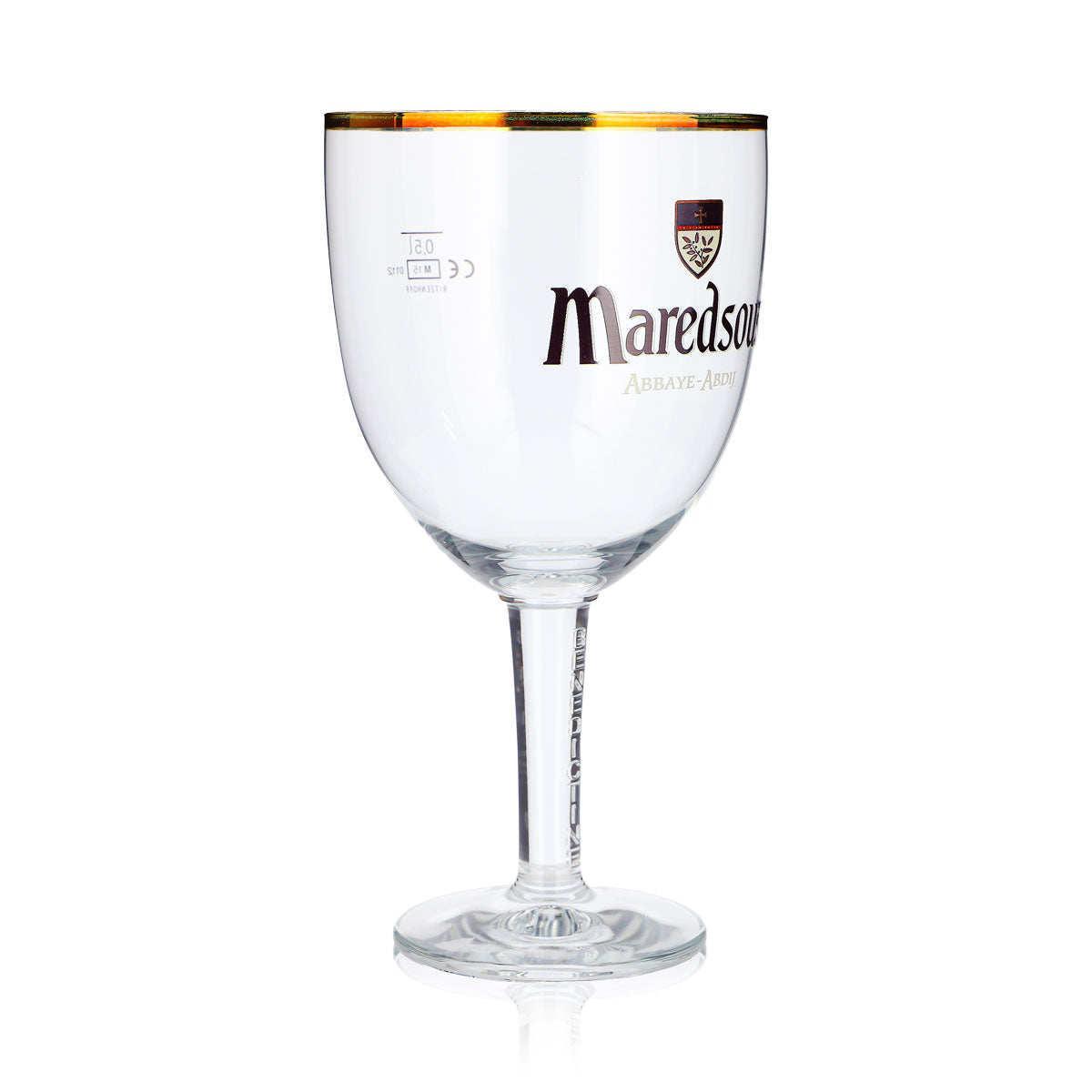 Maredsous Bier Glas 0,5l Kelch Goldrand Ritzenhoff – Ansicht 3