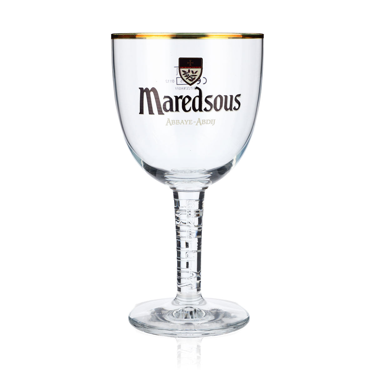 Maredsous Bierglas 0,33l Biergläser Pokal Kelchglas Goldrand