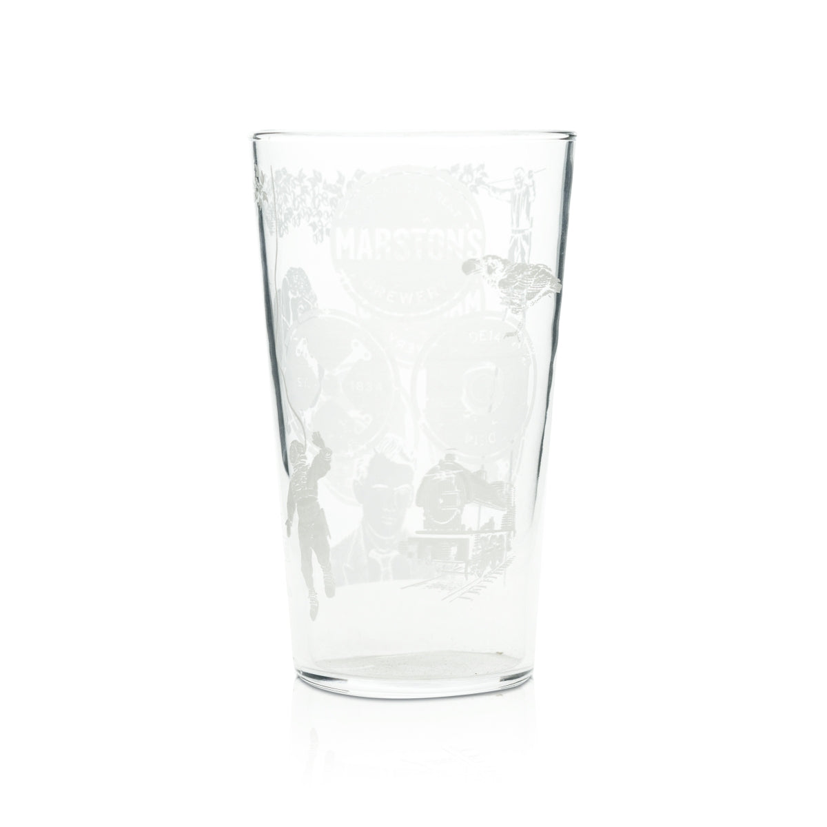 6x Marstons Bier Glas 0,5l Becher Pint Gravur Gläser Englisch Beer Willi Cup – Ansicht 3