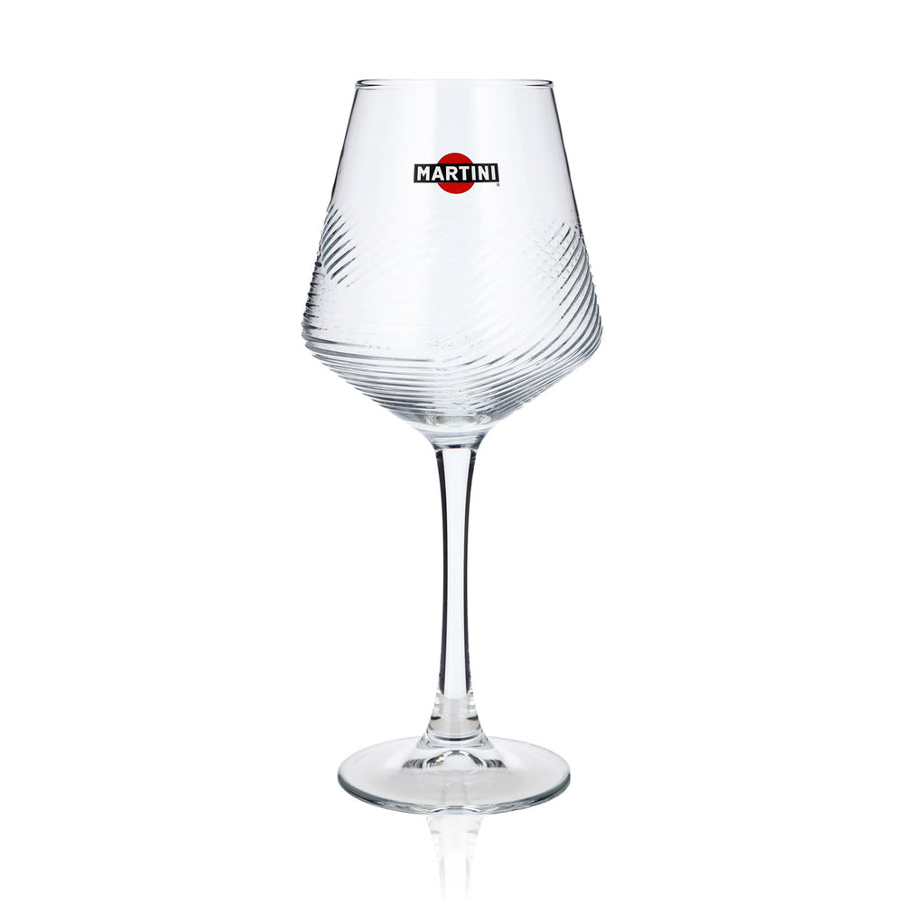 Martini Wermut Glas Stielglas 0,425l Gläser Weinglas Relief Design HH Global