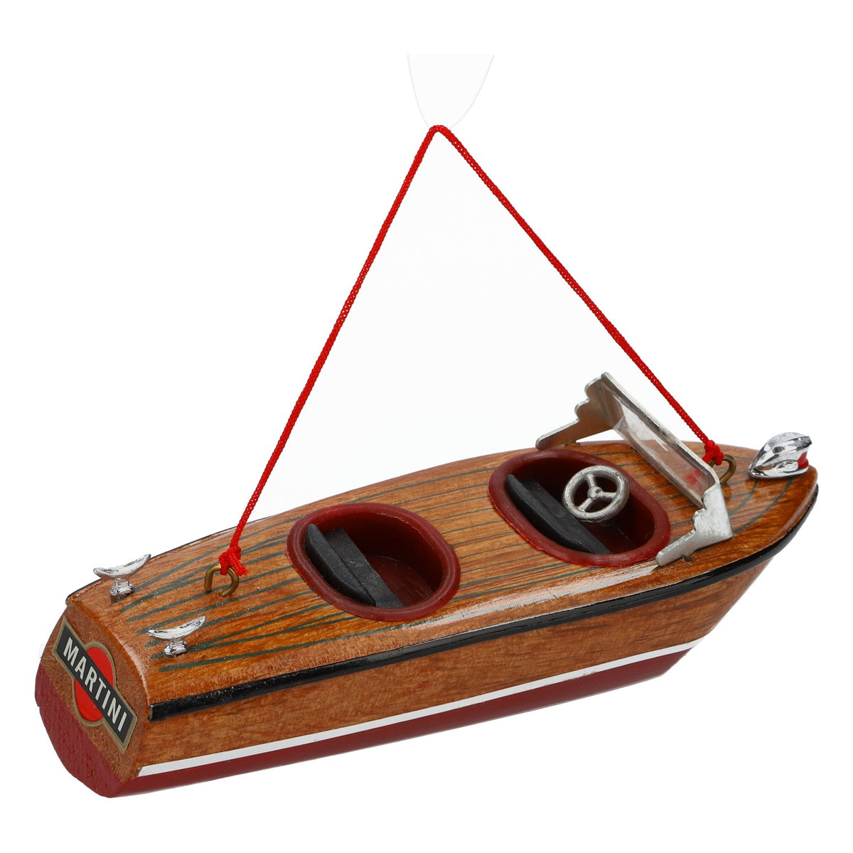 Martini Wermuth Echtholz Modell Boot Riva Boat Deko Schiff – Ansicht 3