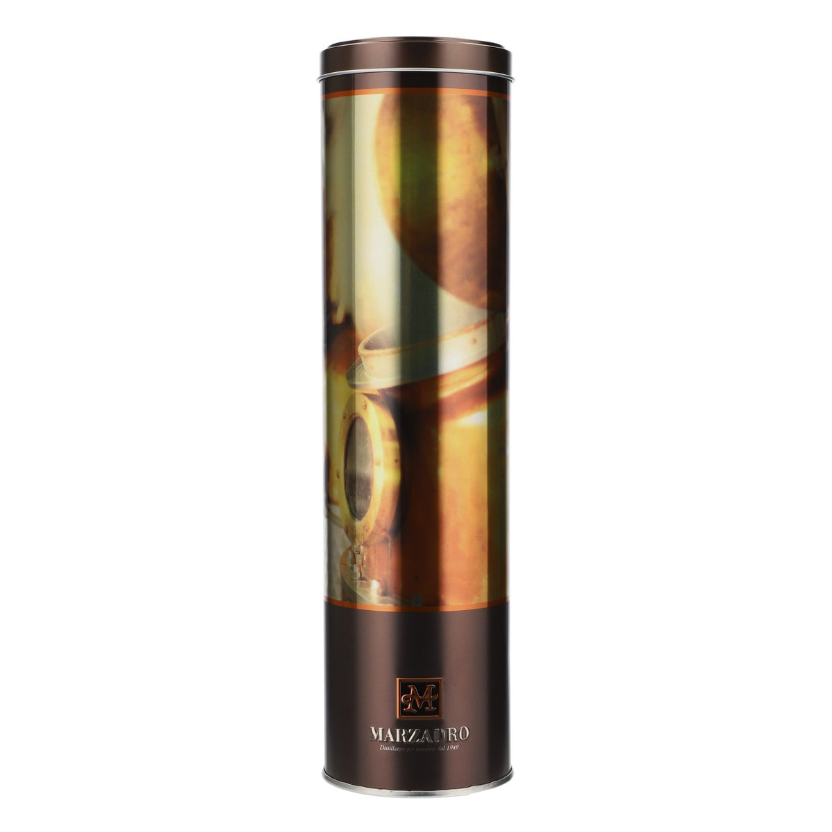 Marzadro Grappa Blechdose Flaschen-Verpackung Gold Geschenkverpackung