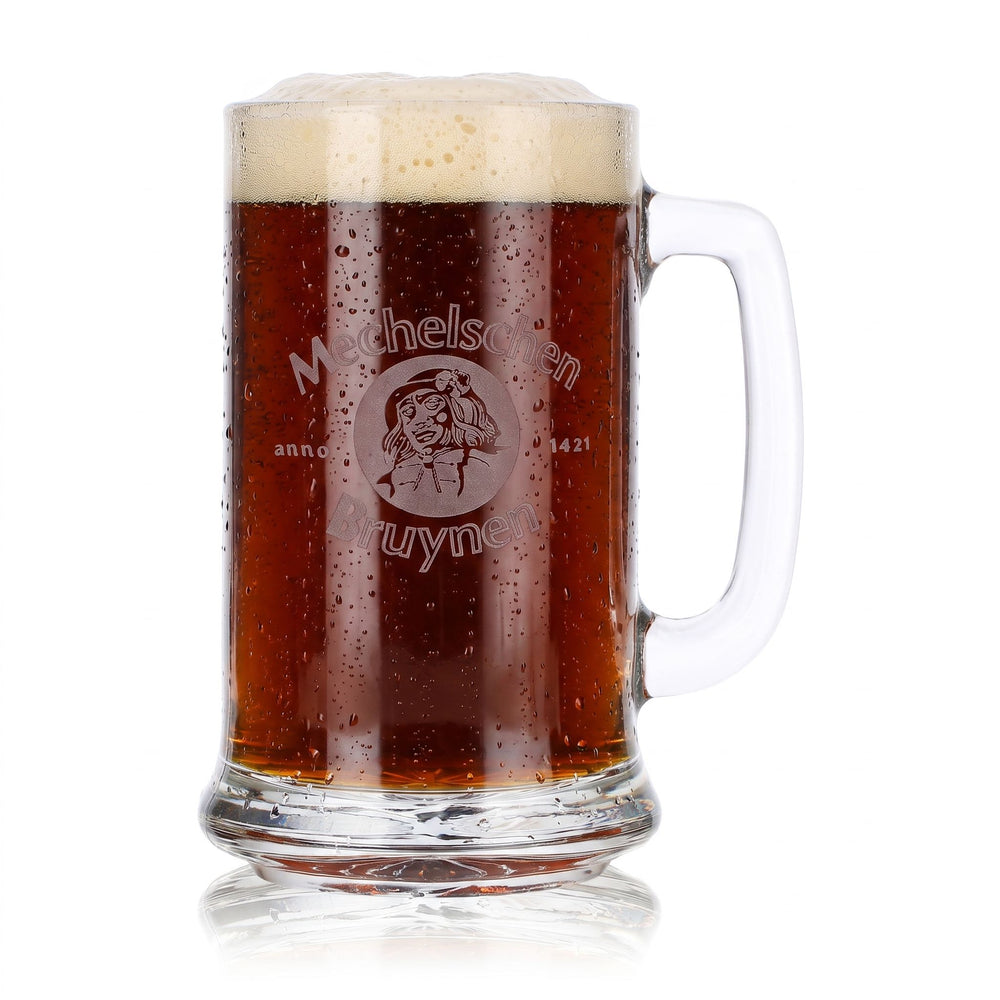 Mechelschen Bruynen Bier Glas Krug 0,43l anno 1421