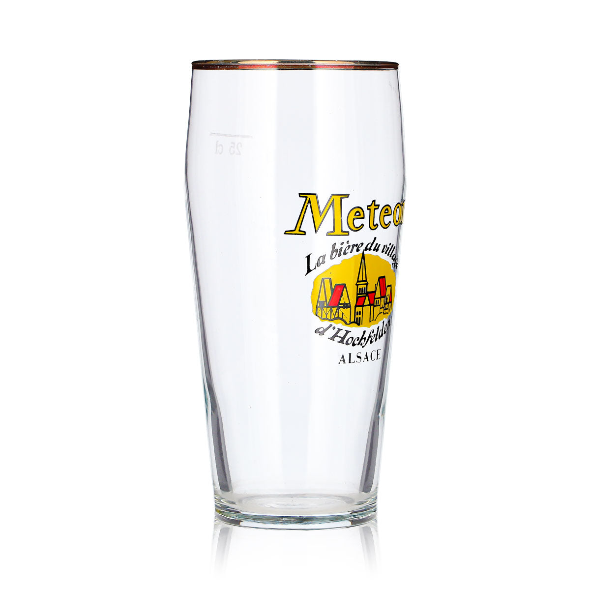Meteor Bier Glas 0,25l Becher Alsace Goldrand – Ansicht 3