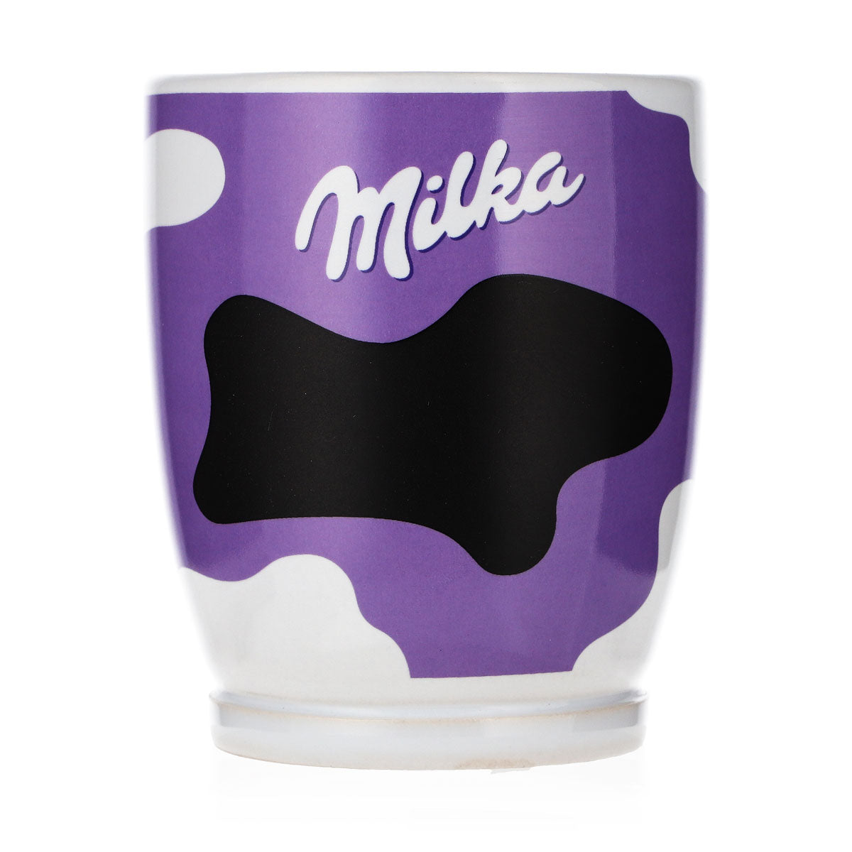Milka Lebensmittel Glas Becher Beschreibbar mit Stift Kuhflecken 0,3l Keramik
